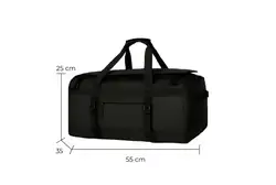 Black duffle bag with zipper pockets - Duffle-bags