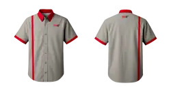 Custom short sleeve button down shirt adult youth unisex cotton blend - Short-sleeve-collared-shirts