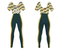 Custom women short sleeve dance bodysuit rhythmic stripes - Dance-bodysuits