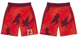 Custom esports shorts adult youth unisex crimson stealth - Short