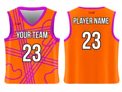 Custom crossed front lines adult youth unisex basketball jersey - reversible uniform - Jersey