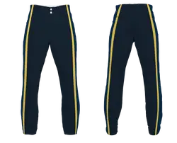 Custom curve design three buttons adult youth unisex baseball pants - Baseball-pants