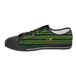 Custom low top canvas shoes black radiant - Low-top-shoes