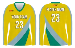 Custom sharp stripes solids adult youth volleyball long sleeve jersey - Jersey