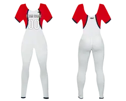 Custom women short sleeve dance bodysuit fiery accent - Dance-bodysuits