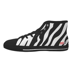 Custom high top canvas shoes black untamed energy - High-top-shoes