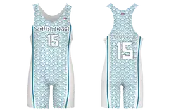 Custom adult youth unisex powerlifting suits white rainbow streak - Powerlifting-singlets