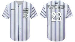 Custom royal flash adult youth unisex full buttons baseball jersey - Jersey