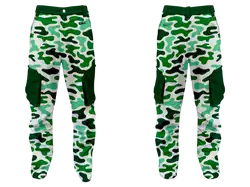 Custom fishing pants adult youth unisex luminous leaf - Fishing-pants