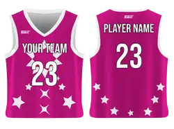 Custom multi design stars adult youth unisex basketball jersey - reversible uniform - Jersey