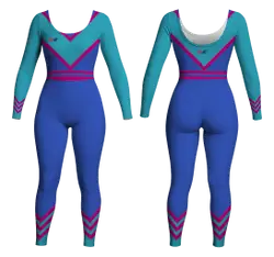 Custom women long sleeve dance bodysuit choreographed chic - Dance-bodysuits