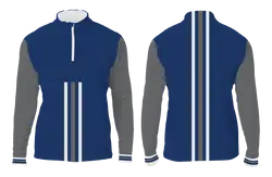 Custom tri-stripe quarter-zip adult youth unisex jacket - Jacket