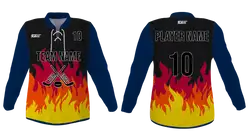 Custom  warm fire youth unisex hockey jersey laces - Jersey