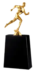 Golden man running trophies awards - Trophies-awards