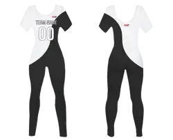 Custom women short sleeve dance bodysuit shadow & light - Dance-bodysuits