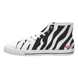 Custom high top canvas shoes white untamed energy - High-top-shoes