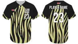 Custom zebra stripe animal adult youth unisex softball jersey - Jersey
