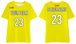 Custom yellow adult youth unisex short-sleeve comfort t shirt - Jersey