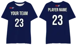 Custom royal blue adult youth unisex short-sleeve comfort t shirt - Jersey