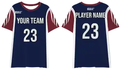 Custom moisture wicking navy blue adult youth unisex shirt - Jersey