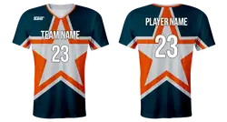 Custom radiant stars youth unisex cheerleading short sleeve tight fit jersey - Jersey