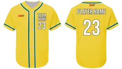 Custom full button two lines   adult youth unisex baseball jersey - Jersey