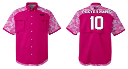Custom fishing shirt adult youth unisex fuchsia blend - Jersey
