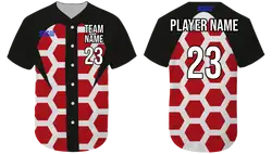 Custom hexagon shapes adult youth unisex softball jersey - Jersey