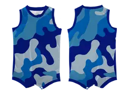 Custom blue army camo toddler basketball uniform - Jersey