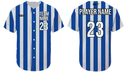 Custom thick horizontal stripes adult youth unisex baseball jersey - Jersey