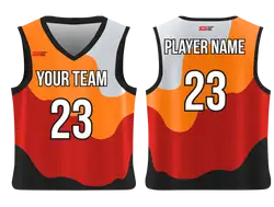 Custom abstract layers adult youth unisex basketball jersey - reversible uniform - Jersey