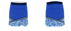 Custom blue wave cheerleading tight cut skirts - Skirts