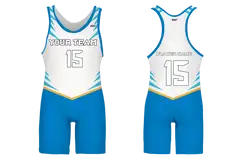 Custom pale blue horizon adult youth unisex powerlifting singlets - Powerlifting-singlets