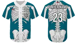Custom skeleton nature adult youth unisex baseball jersey - Jersey