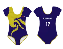 Custom short sleeve  gymnastic uniform adult youth swirl elegance - Gymnastics-uniforms