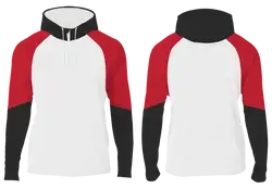 Custom two-tone sleeve quarter-zip adult youth unisex hoodie - Hoodie