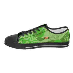 Custom low top canvas shoes black motion - Low-top-shoes