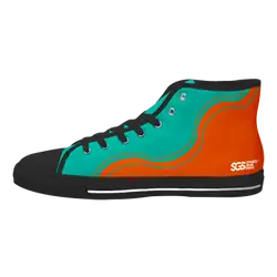 Custom high top canvas shoes black stylish hue - High-top-shoes