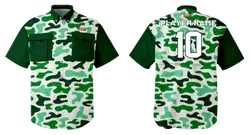 Custom fishing shirt adult youth unisex luminous leaf - Jersey