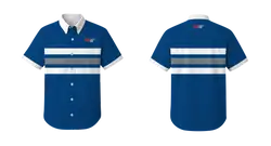 Custom short sleeve button down shirt adult youth unisex active fabric - Short-sleeve-collared-shirts