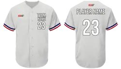 Custom solid style adult youth unisex full buttons softball jersey - Jersey