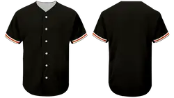 Custom hurricane noir adult youth unisex full buttons baseball jersey - Jersey