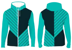 Custom solid stripe full-zip adult youth unisex hooded jacket - Jacket