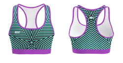 Custom  adult youth unisex sports bra star-themed - Track-sports-bras