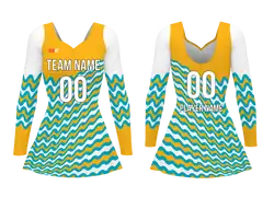 Custom women long sleeve ballet uniform serene swirl - Ballet-uniforms