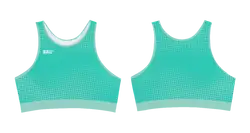 Custom two-piece sporty bathing suit top sassy aqua - Swimming-tops