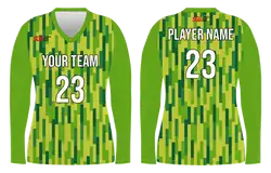 Custom blocks camo adult youth unisex long sleeve volleyball jersey - Jersey