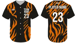 Custom tiger animal adult youth unisex baseball jersey - Jersey