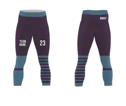Custom stripe adult youth unisex mid calf compression tights - Compression-tights