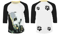 Custom cheetah feet  3/4 sleeve adult youth unisex shirt - Shirt-3-4-sleeve